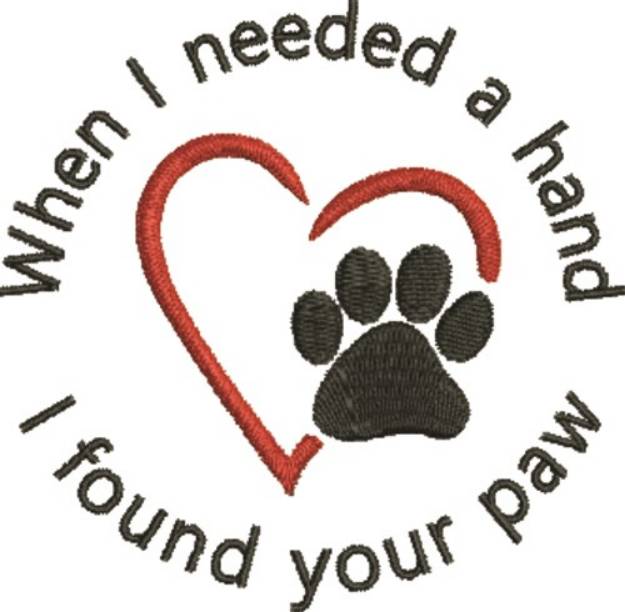 Picture of I Found Your Paw Machine Embroidery Design