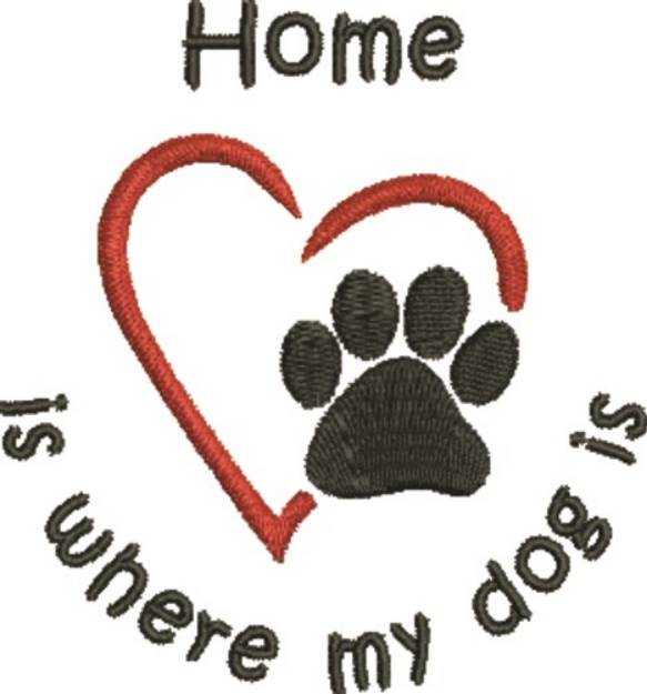 Picture of Home Is Machine Embroidery Design