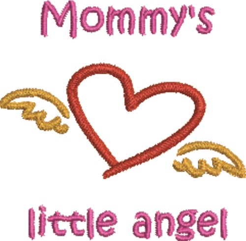 Mommys Little Angel Machine Embroidery Design