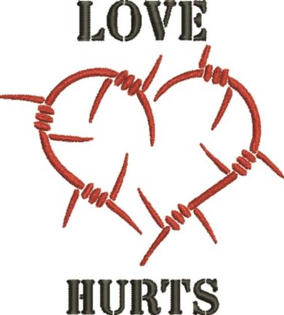 Picture of Love Hurts Machine Embroidery Design