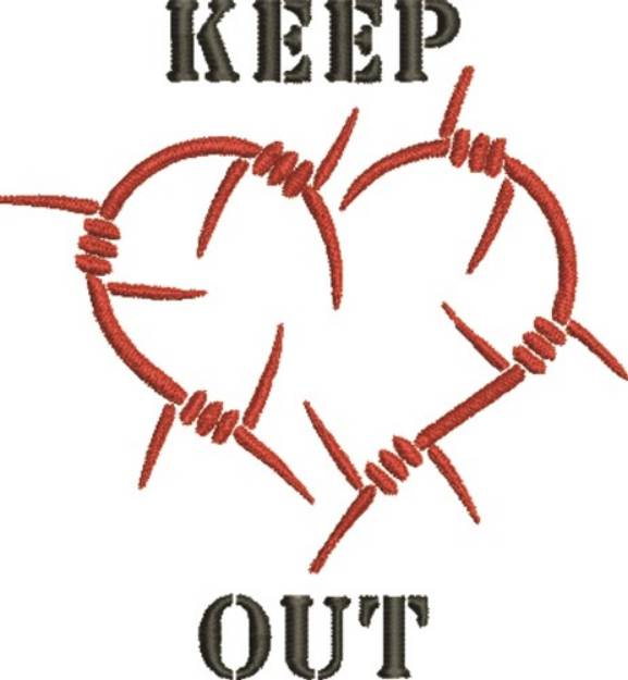 Picture of Keep Out Machine Embroidery Design