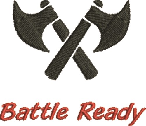 Battle Ready Ax Machine Embroidery Design