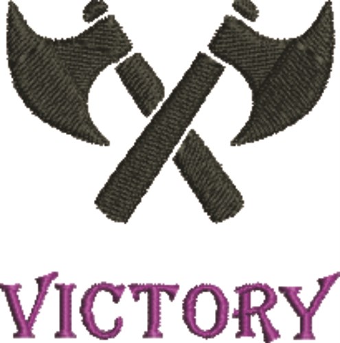 Victory Battle Axe Machine Embroidery Design