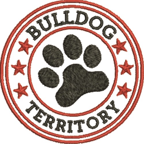 Bulldog Territory Seal Machine Embroidery Design