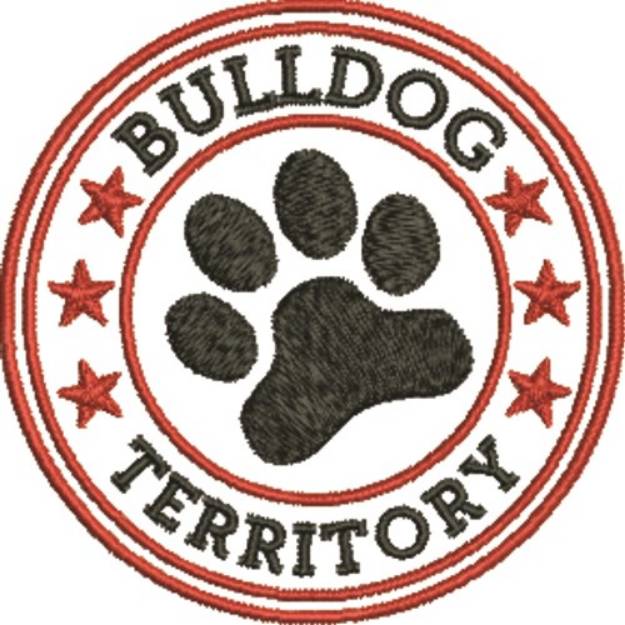 Picture of Bulldog Territory Seal Machine Embroidery Design