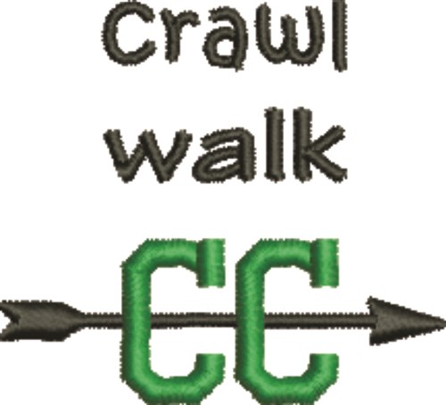 Crawl Walk Cross Country 1 Machine Embroidery Design