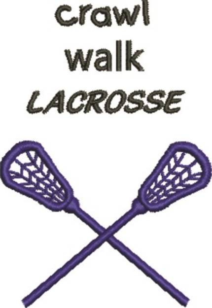 Picture of Crawl Walk Lacrosse Machine Embroidery Design