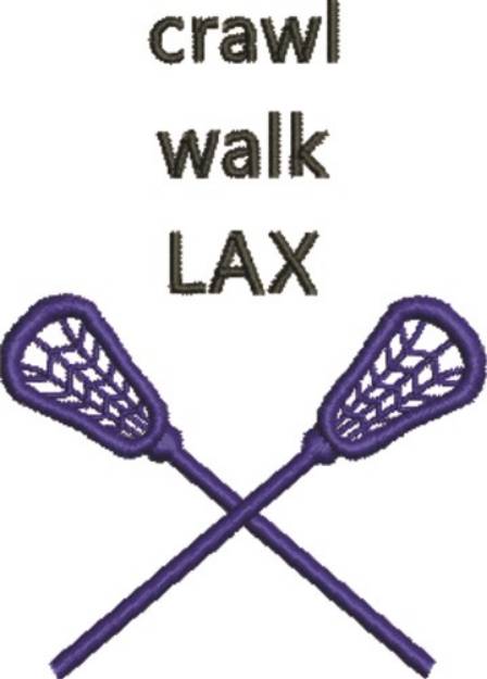 Picture of Crawl Walk Lacrosse 2 Machine Embroidery Design