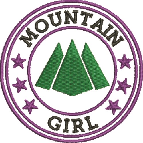 Mountain Girl Machine Embroidery Design