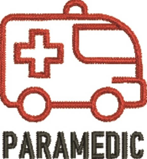Picture of Ambulance Paramedic Outline Machine Embroidery Design