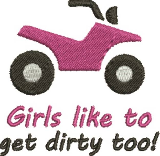 Picture of ATV Get Dirty Machine Embroidery Design