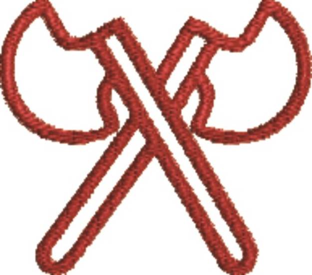 Picture of Battle Axe Outline Machine Embroidery Design