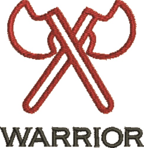 Battle Axe Warrior Outline Machine Embroidery Design