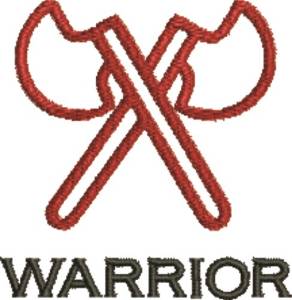 Picture of Battle Axe Warrior Outline Machine Embroidery Design