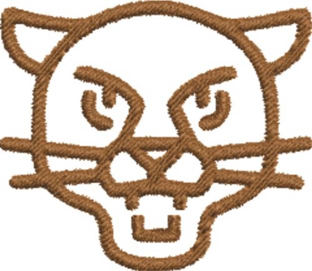 Picture of Cougar Head Outline Machine Embroidery Design