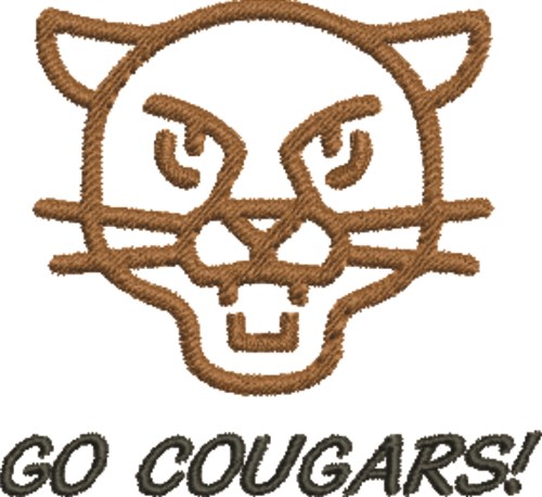 Go Cougars! Machine Embroidery Design