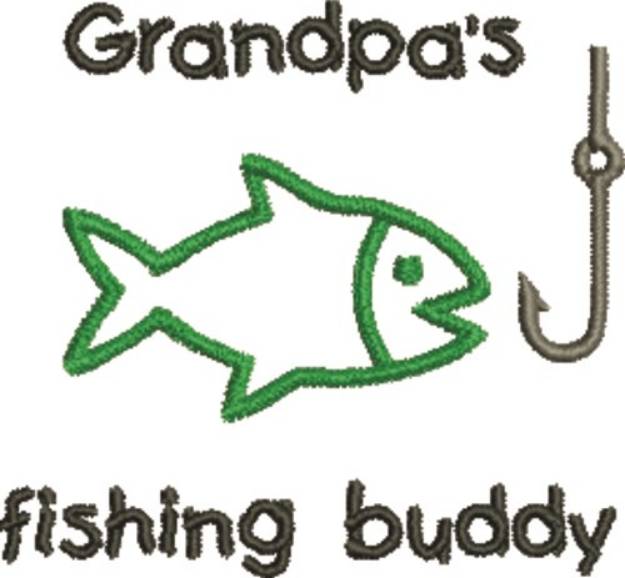 Picture of Grandpa's Fishing Buddy Machine Embroidery Design