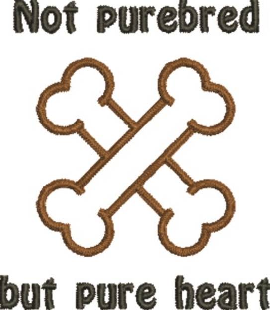 Picture of Crossed Dog Bone Outline Machine Embroidery Design