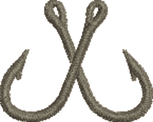 Small Crossed Hooks Machine Embroidery Design