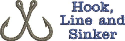 Hook, Line & Sinker Machine Embroidery Design