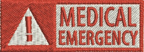 Small Medical Emergency Tag Machine Embroidery Design