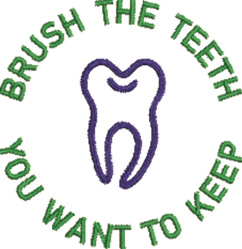 Brush Your Teeth Machine Embroidery Design