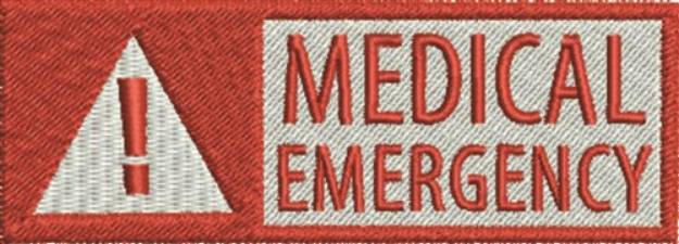 Picture of Large Medical Emergency Tag Machine Embroidery Design