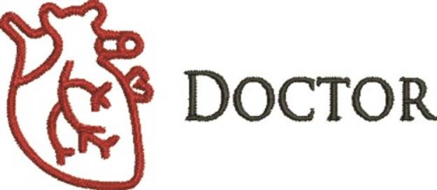 Picture of Heart Doctor Machine Embroidery Design