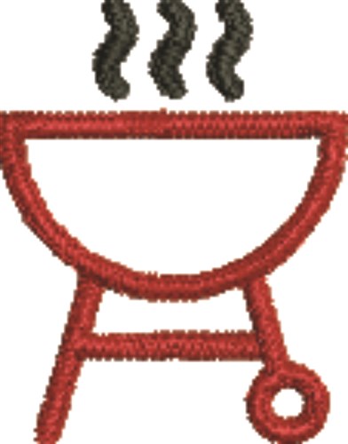 Barbeque Grill Machine Embroidery Design