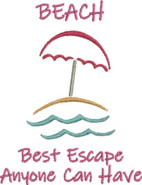 Picture of Beach Escape Machine Embroidery Design
