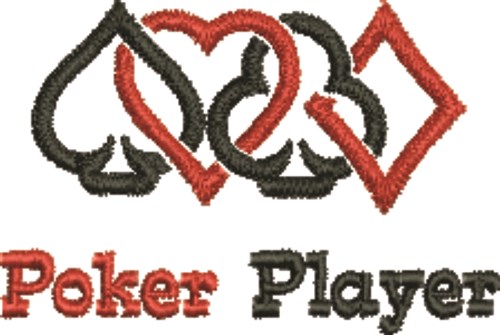 Poker Player Machine Embroidery Design