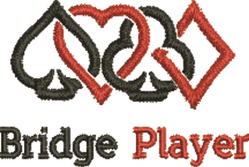 Bridge Player Machine Embroidery Design