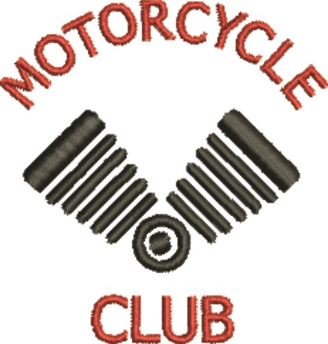 Motorcycle Club Machine Embroidery Design