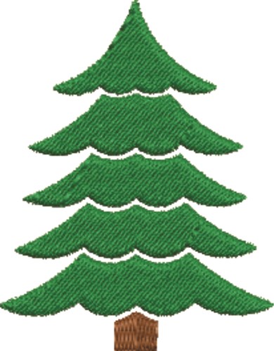 Evergreen Tree Machine Embroidery Design