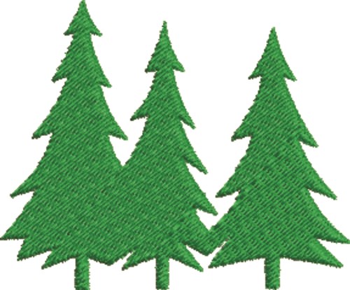 Evergreen Trees Machine Embroidery Design