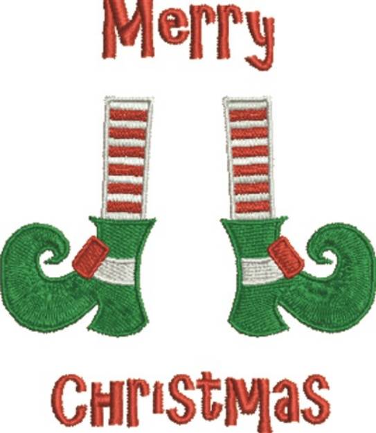 Picture of Christmas Shoes Machine Embroidery Design