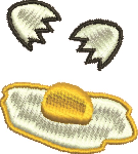 Fried Egg Machine Embroidery Design