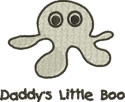 Daddys Little Boo Machine Embroidery Design