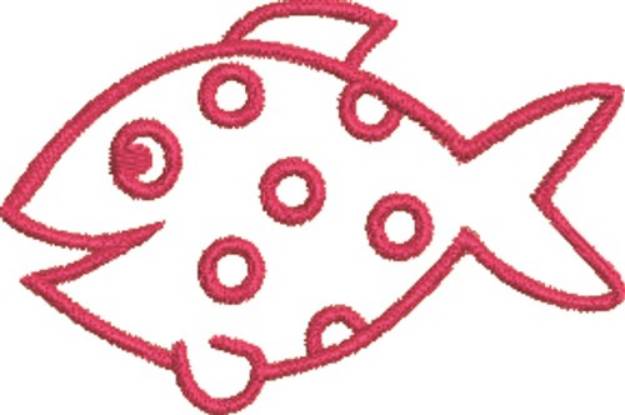 Picture of Fish Outline Machine Embroidery Design