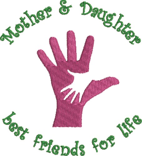 Mother & Daughter Machine Embroidery Design