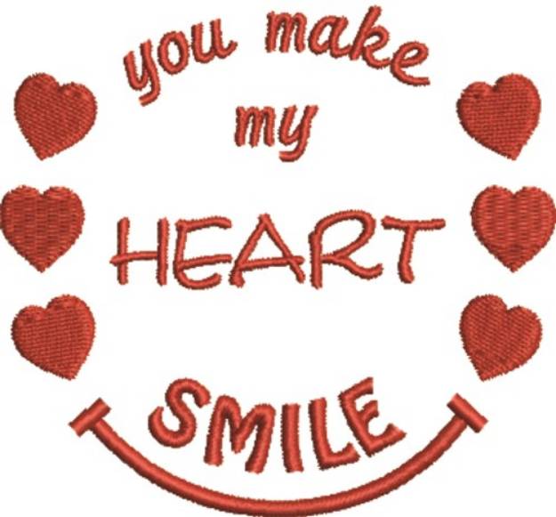 Picture of My Heart Smile Machine Embroidery Design