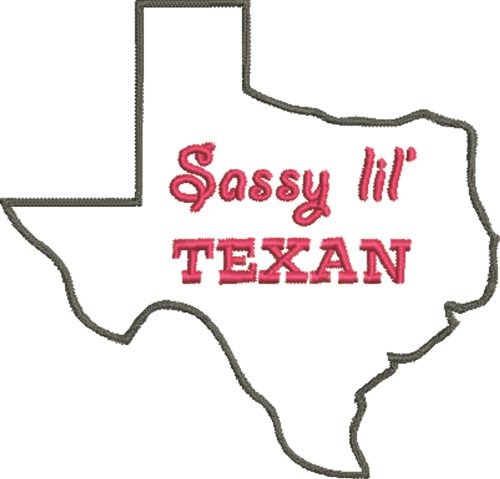 Sassy Lil Texan Machine Embroidery Design