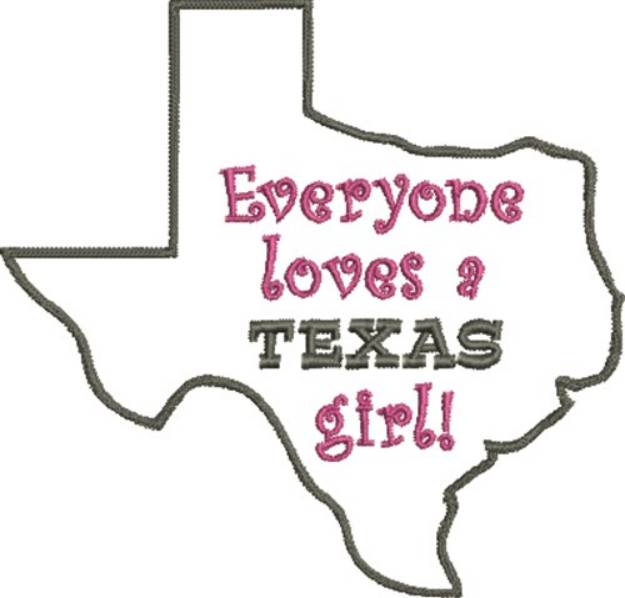 Picture of Texas Girl Machine Embroidery Design