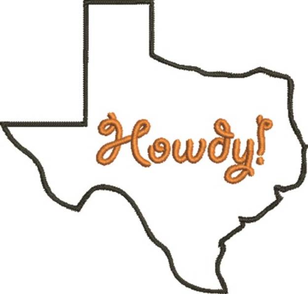 Picture of Texas Howdy Machine Embroidery Design