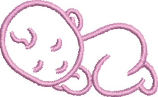 Picture of Baby Outline Machine Embroidery Design