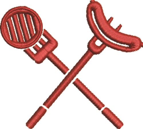 Grilling Machine Embroidery Design