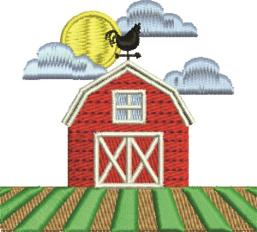 Farm Barn Machine Embroidery Design
