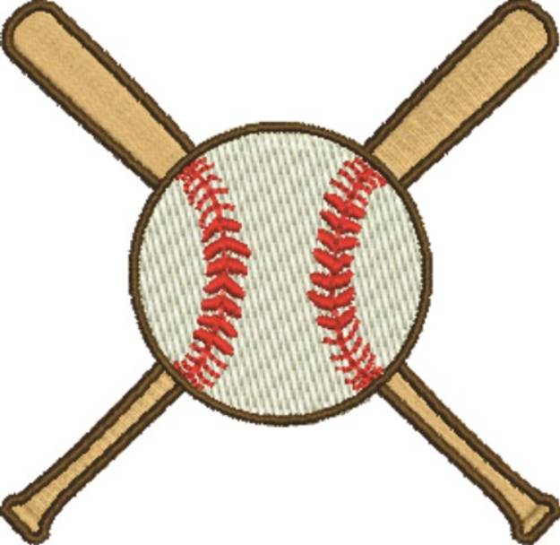 Picture of Ball & Bats Machine Embroidery Design