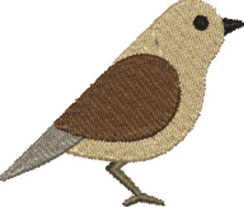 Brown Bird Machine Embroidery Design