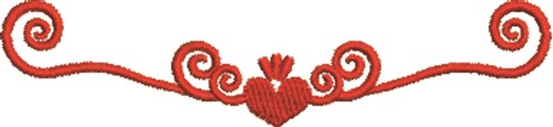 Heart Swirl Machine Embroidery Design